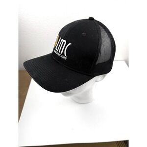 Port Authority LMC Construction Trucker Hat Mens Black Mesh Snapback Cap
